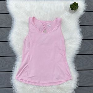 Old Navy Active baby pink tank top with cut out design
